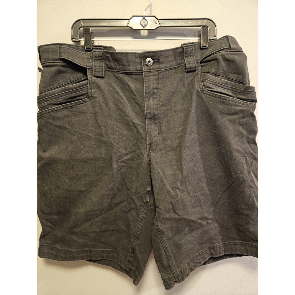 Duluth Trading DryFlex Fire Hose Shorts Mens 42 Relaxed Fit Gray Canvas Workwear